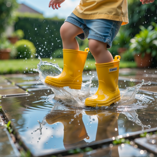 Waterproof rain boots designed for babies