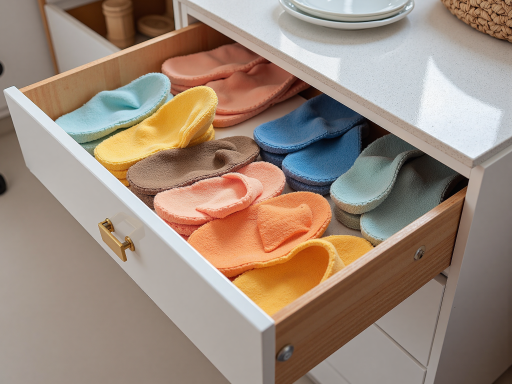 Set of baby moccasins in various colors, soft fabric material, flat sole, arranged on neutral cloth