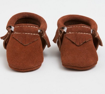 Pair of soft sole baby shoes made from natural materials