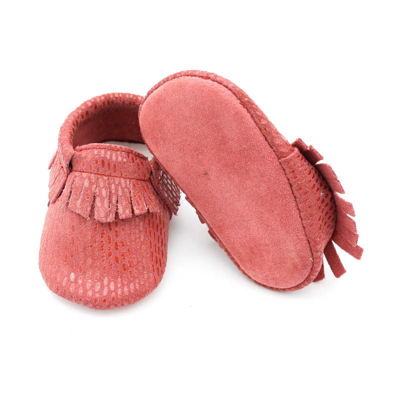 Traditional hand-knitted booties with lace trim